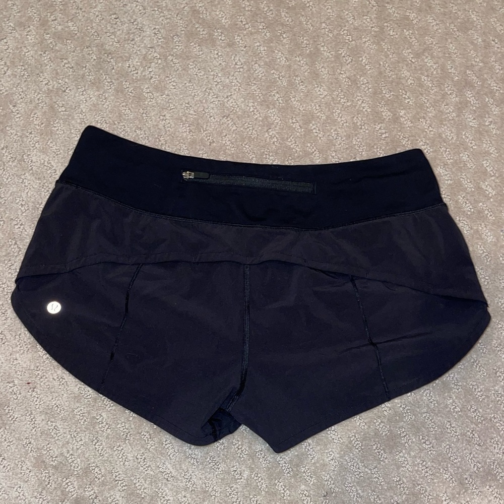 Lululemon black speed up shorts